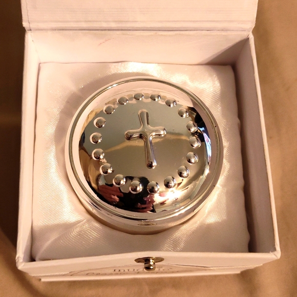 💲3 for $20💲Silverplate Classic Keepsake 1st Tooth & Curl Box - Picture 5 of 6